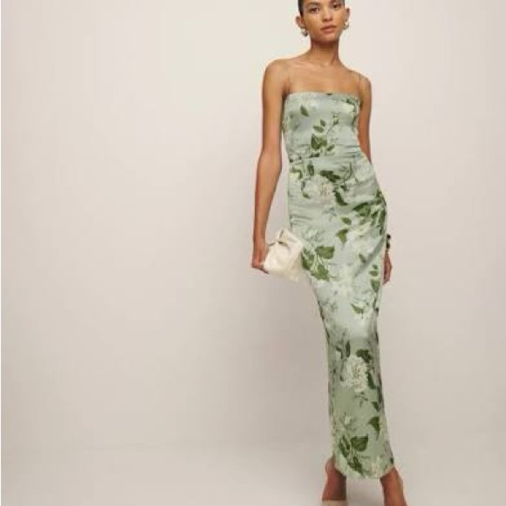 Reformation Frankie Silk Maxi Dress